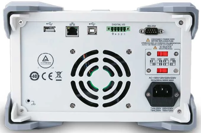 Programuojamas DC maitinimo šaltinis, 4kanalai, 328W, CH1/CH2:0~30V/5A CH3:0~6V/3A, CH4:5V, 2A, 10mV, 1mA RS232, RS485, USB, LAN, UNI-T