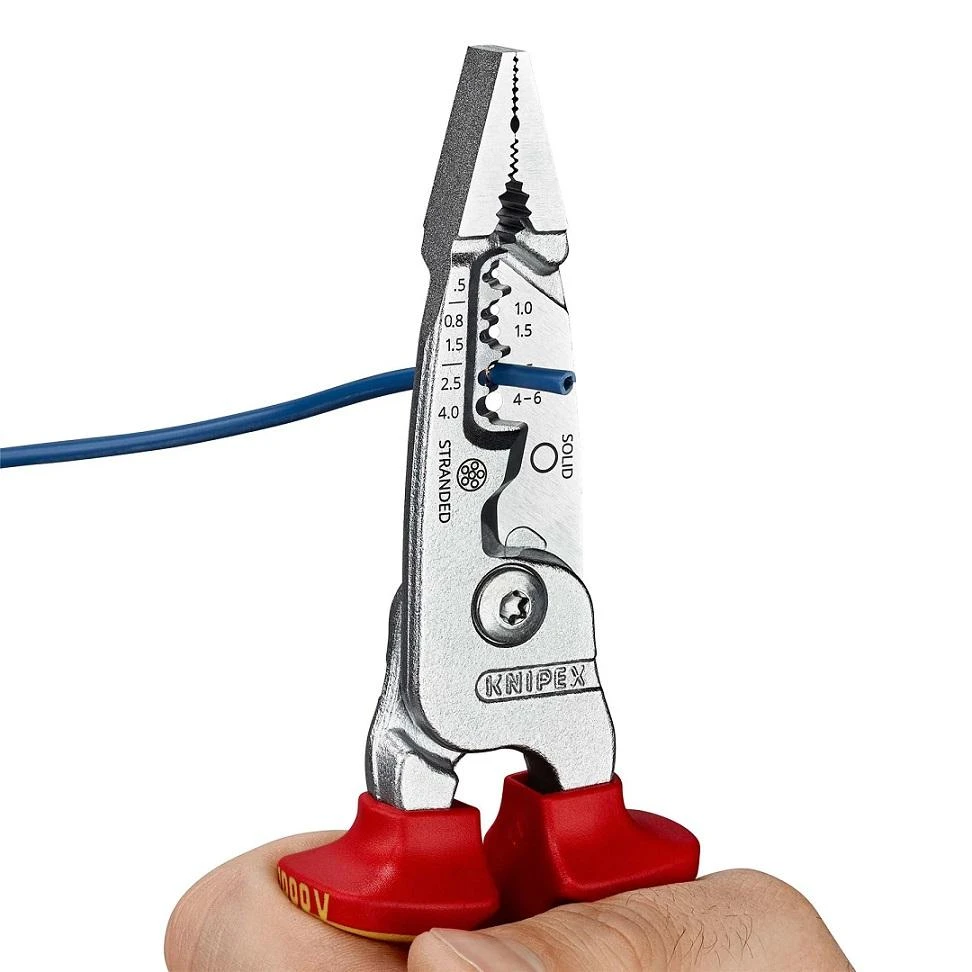 Replės elektrikams VDE 1000V daugiafunkcinės 200mm 13 76 200 ME KNIPEX