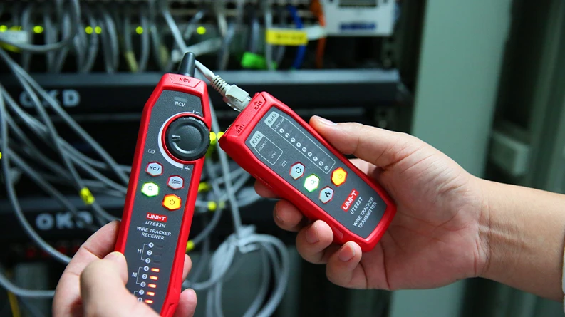Ryšio kabelių testeris RJ11＞3000m; RJ45＞100m; NCV ; ausinių lizdas, UNI-T