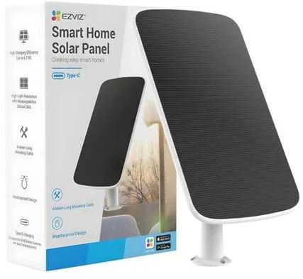 EZVIZ CS-CMT-Solar Panel-E, saulės įkrovimo skydelis EB8 fotoaparatui | EZVIZ