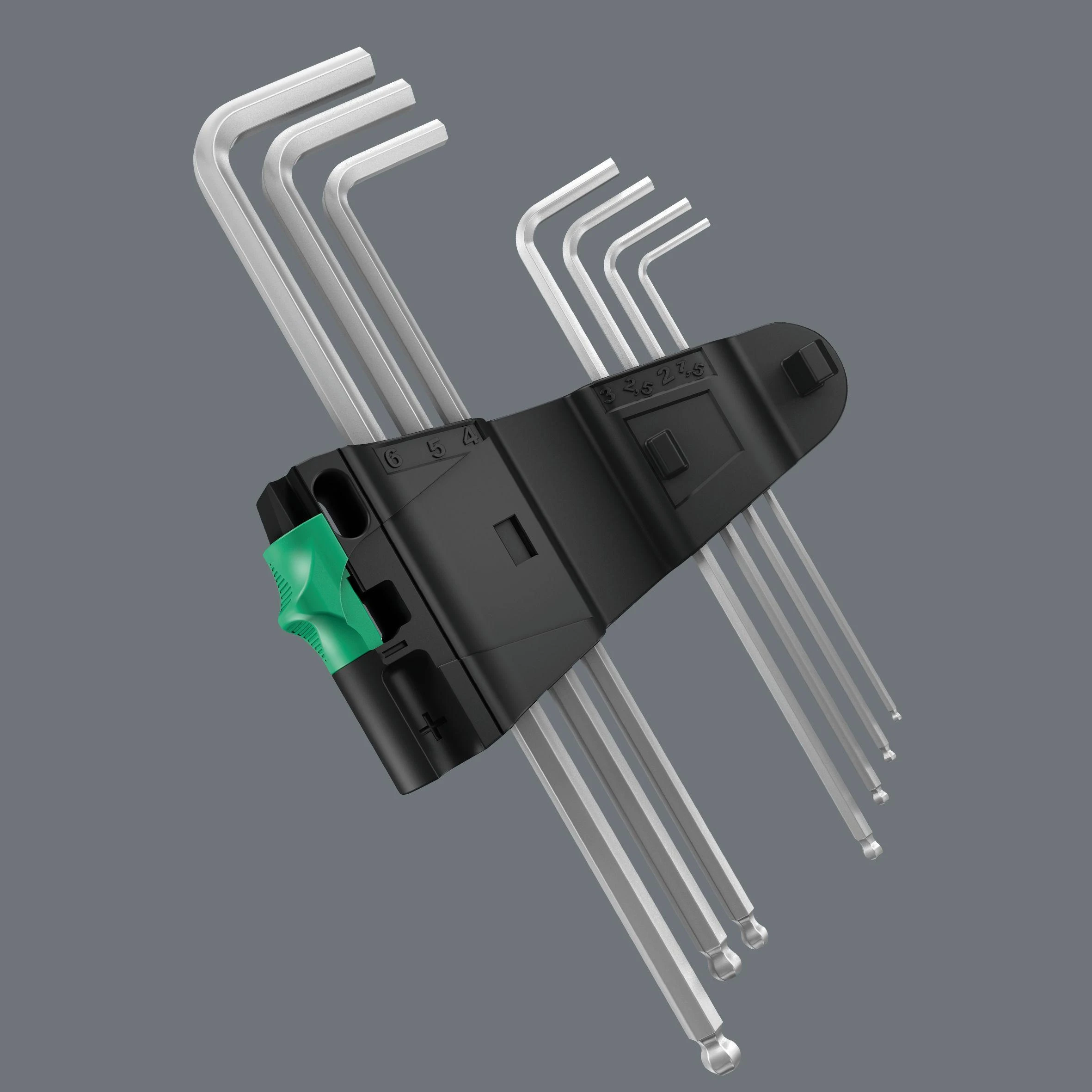 Raktų komplektas 950PKL/9SM, L-formos, HEX, Wera