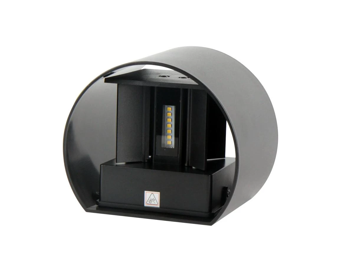 Pawbol Sieninis lauko šviestuvas CILINDER, LED 2x3W, 3000K, IP54, reguliuojamo švietimo kampo, juodas, LED line LITE