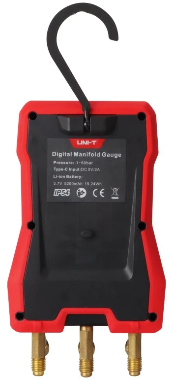 Skaitmeninis kolektorius, -1.00~+60.00 bar, IP54, Bluetooth, UNI-T