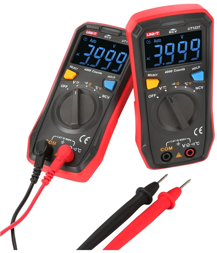 Skaitmeninis multimetras, CAT III 600V, NCV, 600V AC/DC, 20MOm, -40~300C, 4000, UNI-T