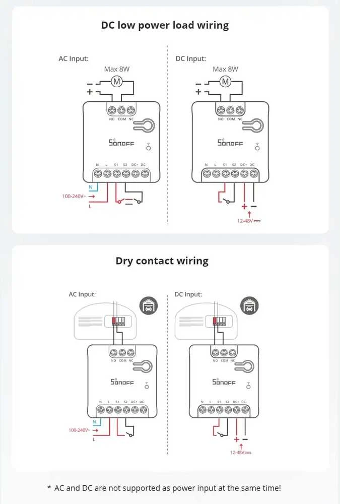 SONOFF MINI-D Wifi išmanioji relė su sausu kontaktu