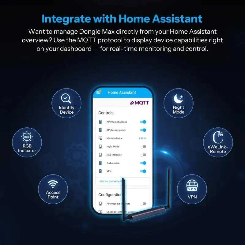 „ZigBee SONOFF Dongle Max“ namų asistentas, „Zigbee2MQTT“, sriegis