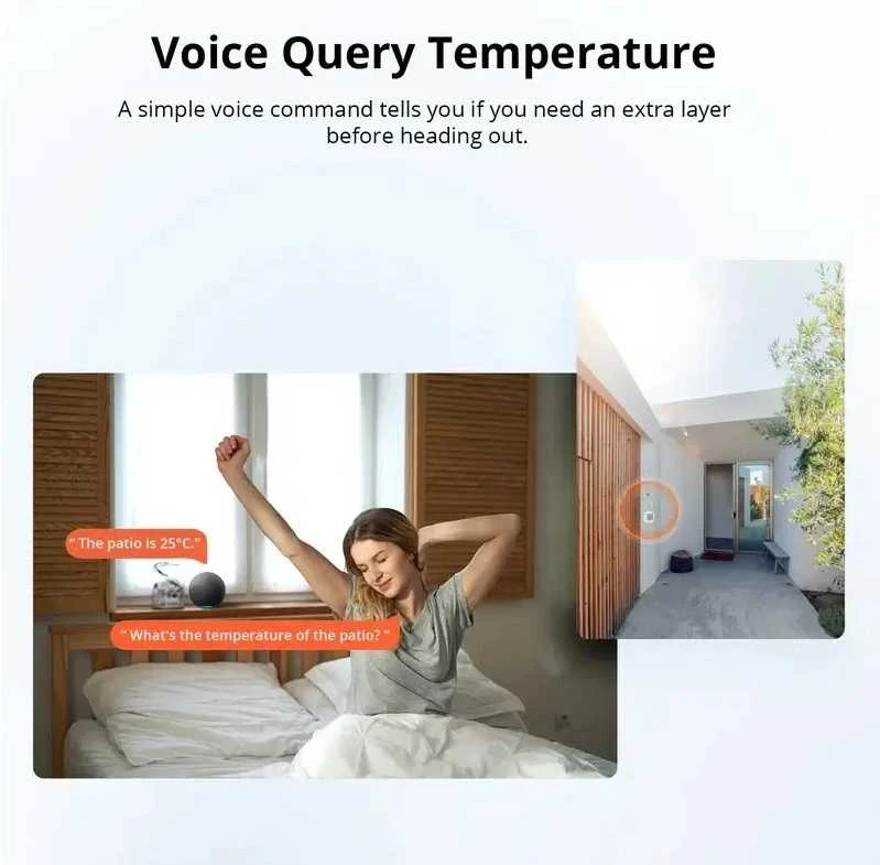 Sonoff SNZB-02WD Zigbee 3.0 temperatūros ir drėgmės belaidis sensorius IP65