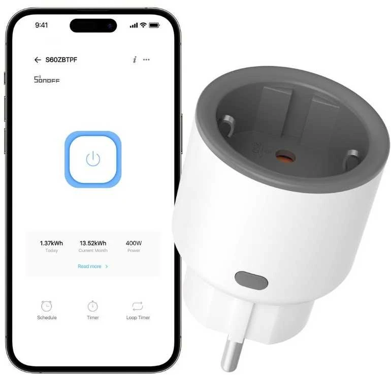 SONOFF S60 Zigbee išmanusis kištukas