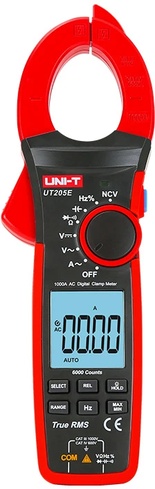 Srovės matavimo replės DC/AC 1000V; AC 1000A; 60MΩ; 60mF; 1MHz; UNI-T