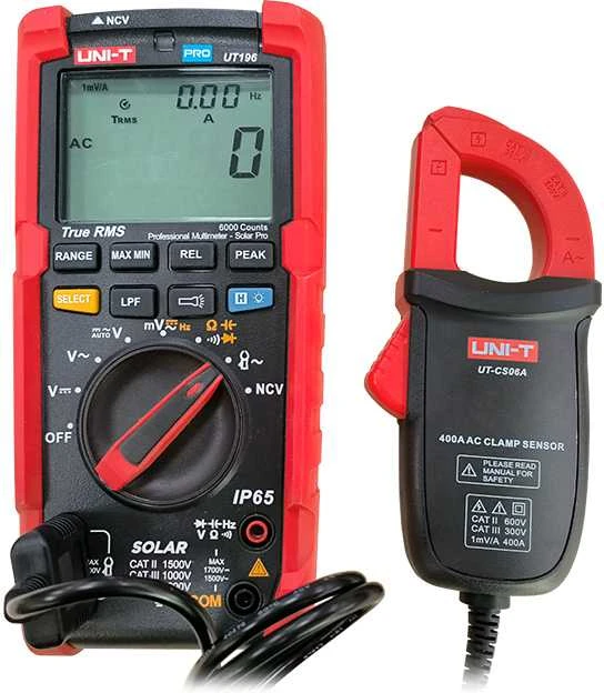 Srovės matavimo replės/jutiklis, tinka UT196, UT139C, UT117C, UT191T, 400A AC , 50 Hz -400 Hz; CAT III 300V/CAT II 600V, UNI-T