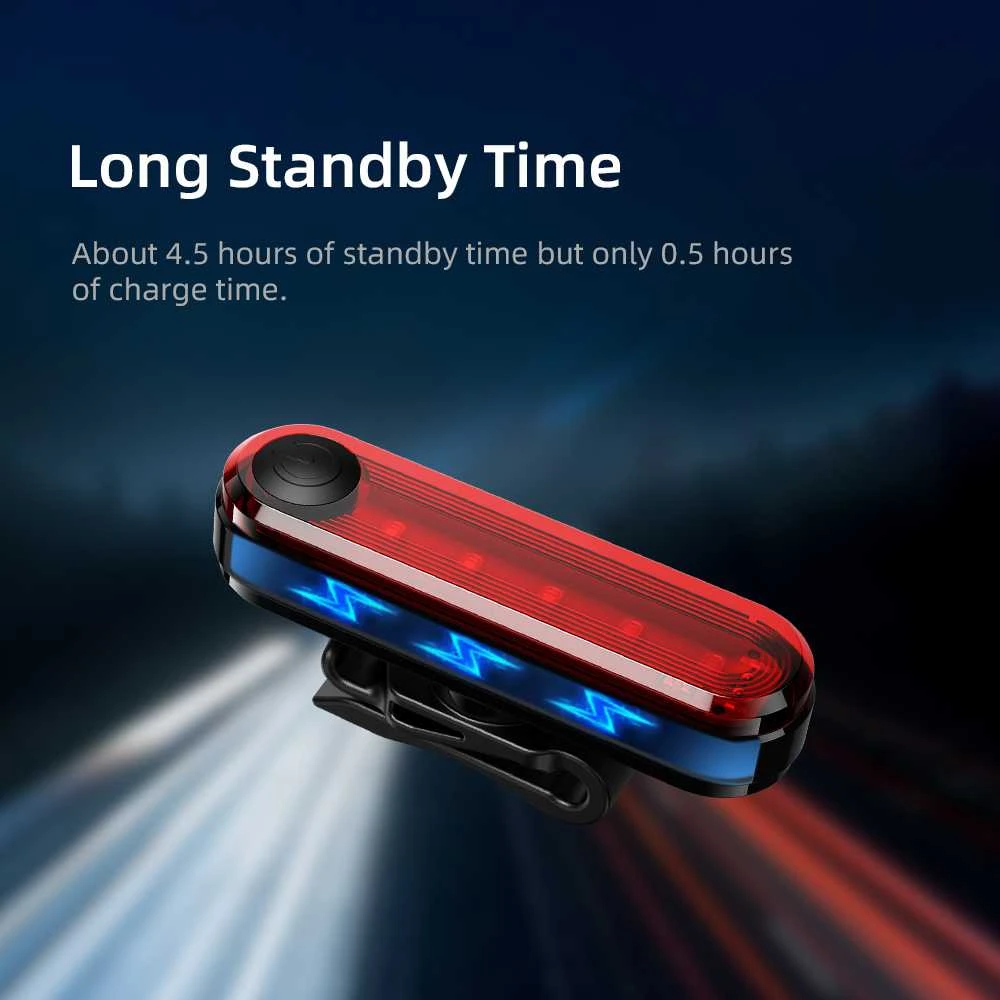 Galinis dviračio žibintas Superfire BTL01 USB 230mAh