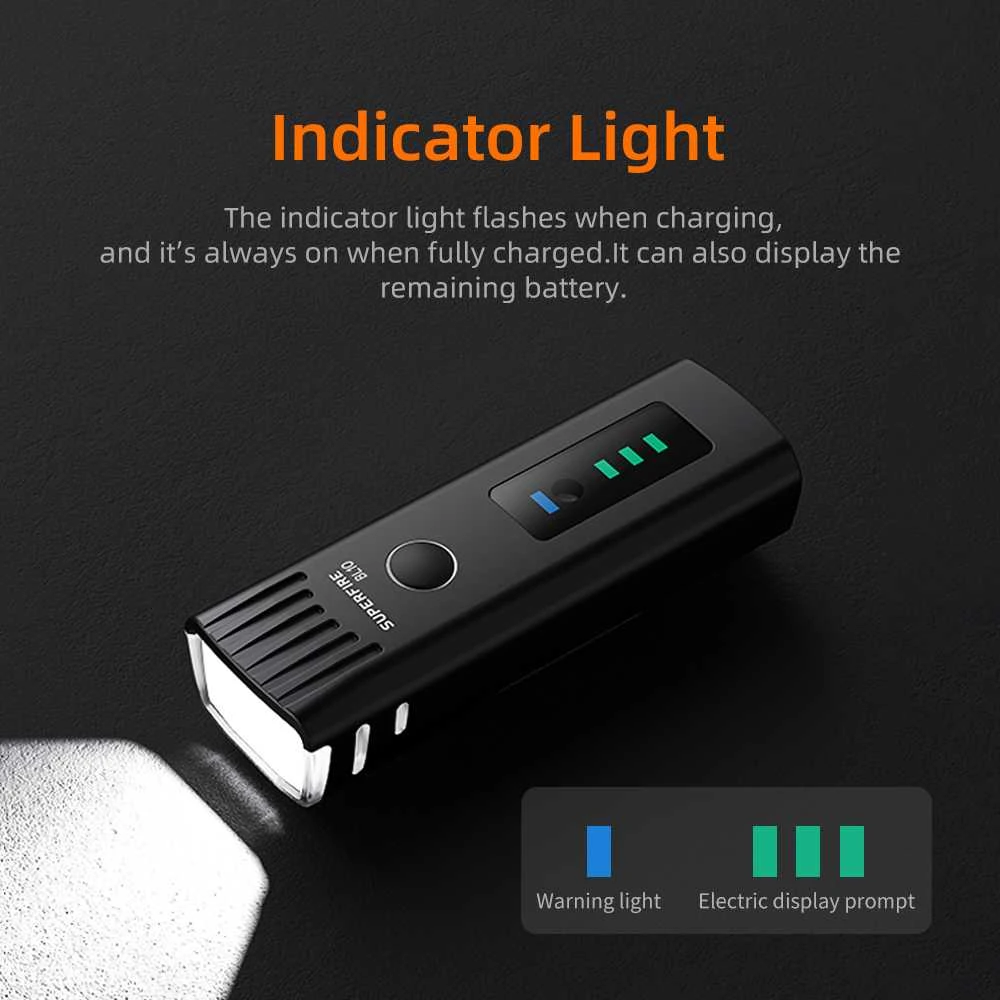 Superfire dviračio žibintuvėlis BL10, USB