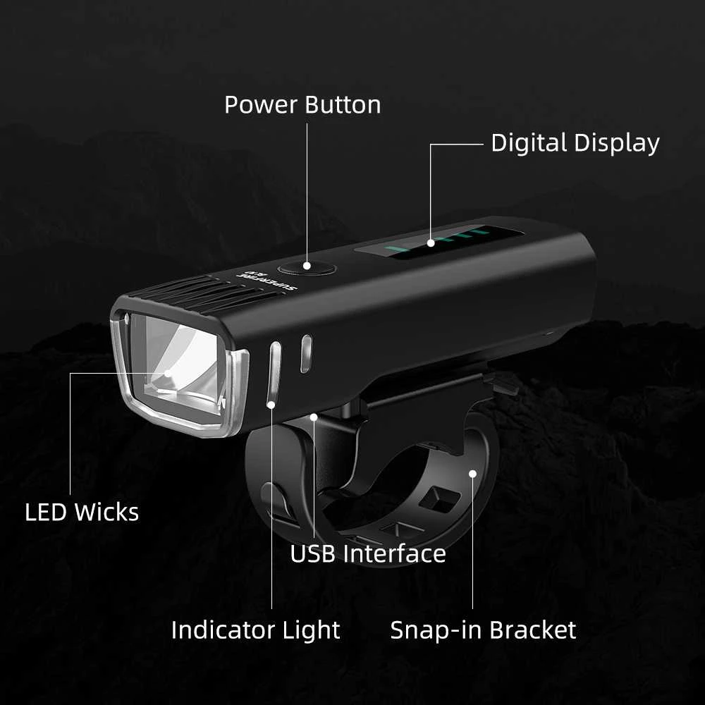 Superfire dviračio žibintuvėlis BL10, USB