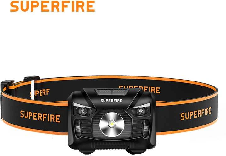Superfire HL06 galvos žibintas, 500lm, USB