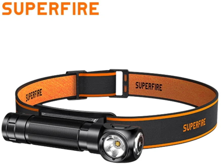Superfire TH04-S,1000lmm USB-C headlamp prožektorius