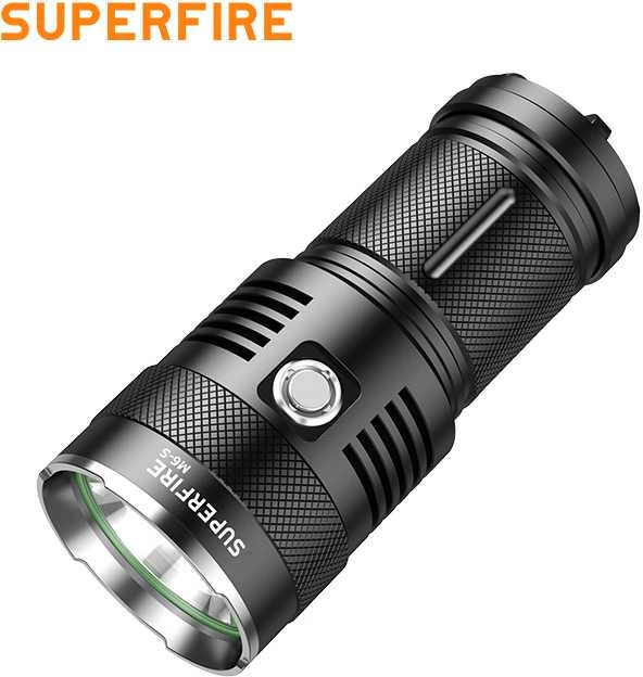 Superfire Žibintuvėlis M6-S, 3000lm, 36W, įkraunamas USB C, 4x 18650 10400mAh, IP44