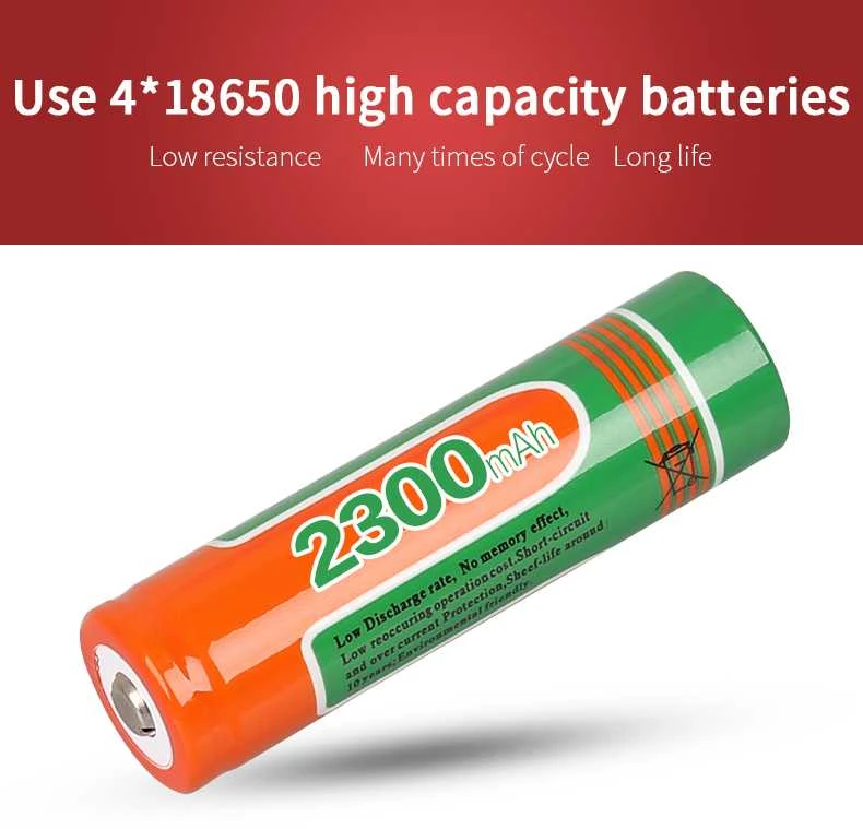 Superfire Žibintuvėlis M6-S, 3000lm, 36W, įkraunamas USB C, 4x 18650 10400mAh, IP44