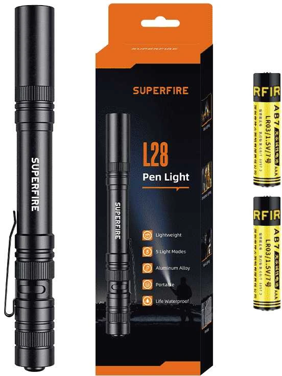 Superfire Žibintuvėlis MINI L28, 121lm, 5W, 2x AAA, 5 funkcijos, IP44