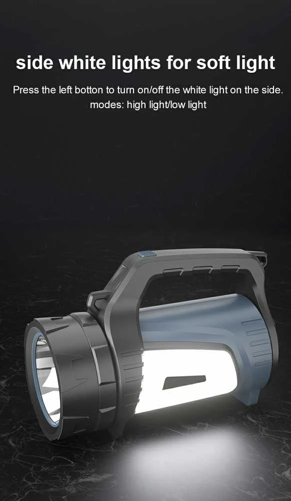 Superfire Žibintuvėlis su rankena M16, 5W 400lm, 3900mAh, iki 340m, su POWERBANK