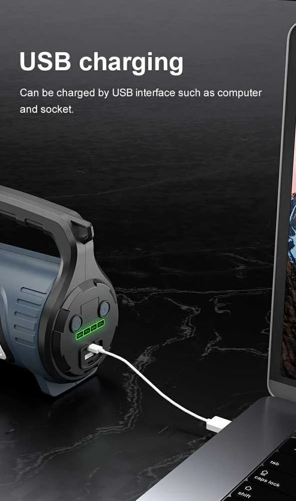 Superfire Žibintuvėlis su rankena M16, 5W 400lm, 3900mAh, iki 340m, su POWERBANK