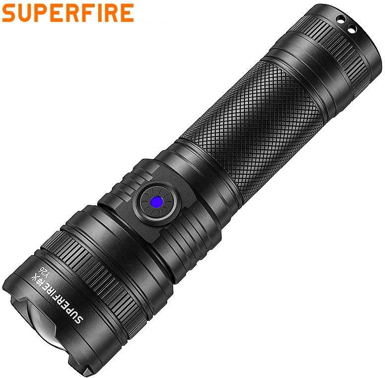 Superfire Žibintuvėlis Y26, 816lm, 15W, įkraunamas USB C, 1x 26650 3700mAh, IP43
