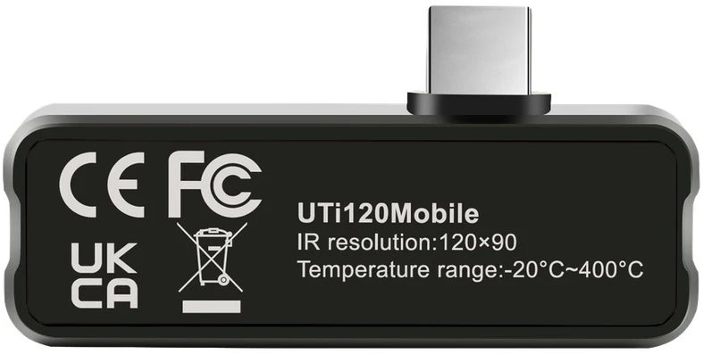 Termokamera 120x90, -20℃~400℃, 50º*38º, 25Hz; Android,UNI-T