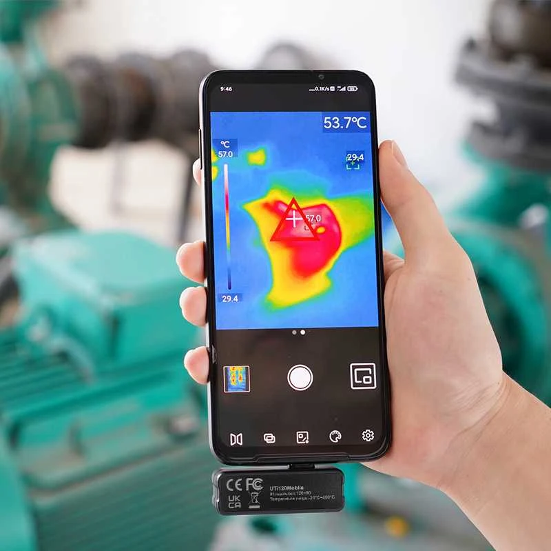 Termokamera 120x90, -20℃~400℃, 50º*38º, 25Hz; Android,UNI-T