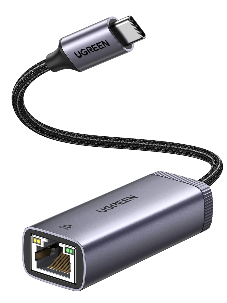 Adapteris Ugreen Type C RJ45 1Gbps pilka