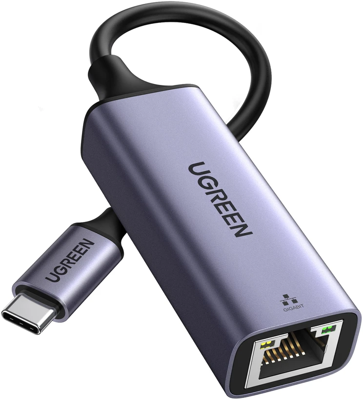 UGREEN adapteris su USB-C - RJ45 jungtimis, Gigabit Ethernet