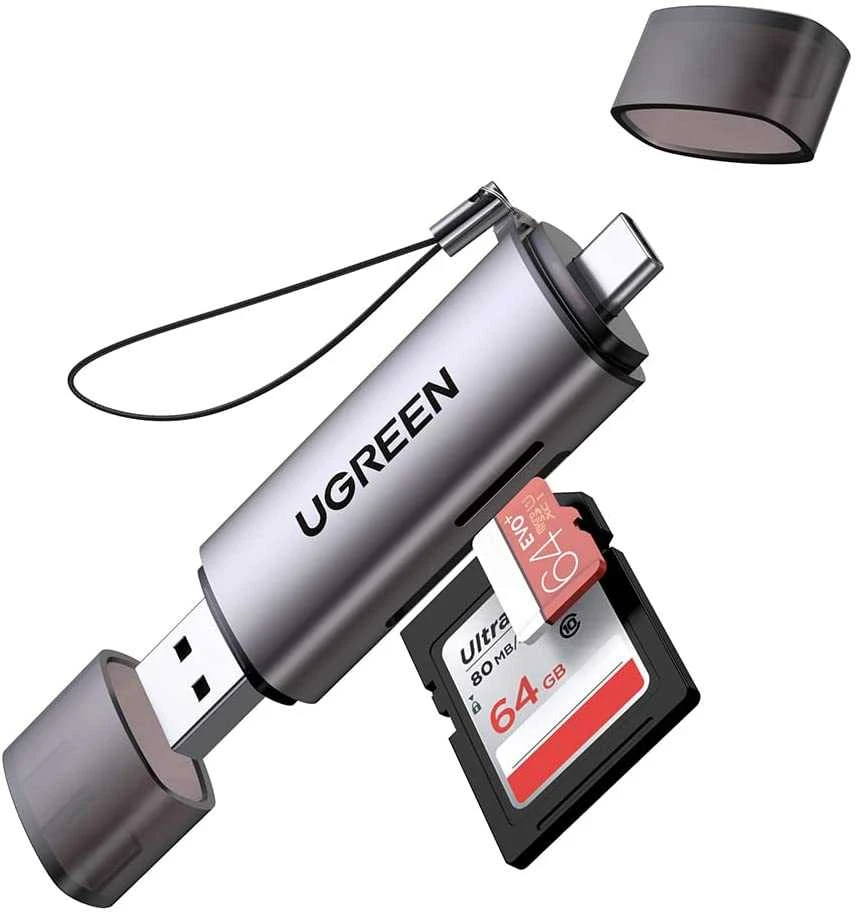 UGREEN USB + USB-C adapteris kortelių skaitytuvas SD + Micro SD