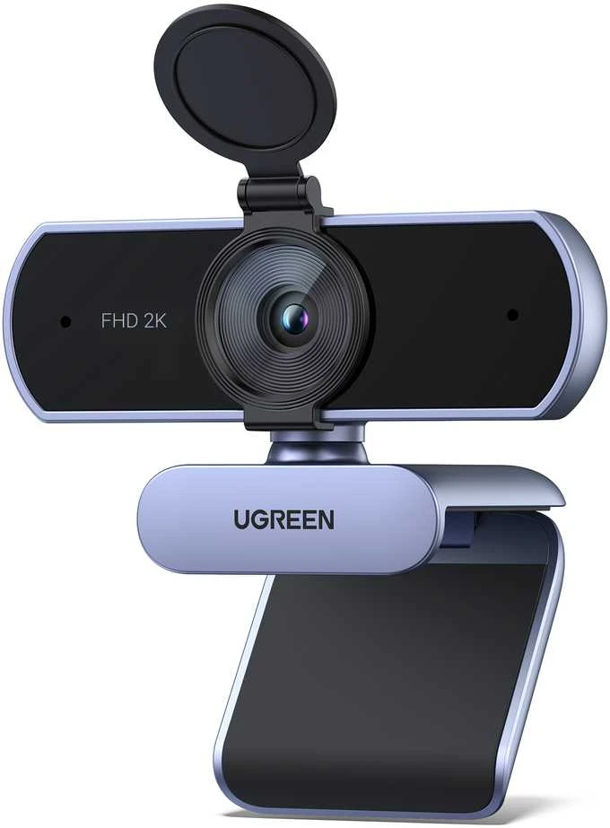Ugreen Internetinė USB kamera FHD 2K su triukšmą slopinančiu mikrofonu, privatumo dangteliu