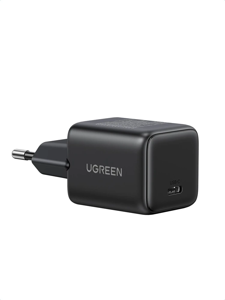 Ugreen Sieninis įkroviklis GaN 30W USB-C QC4+ PD3.0, juodas