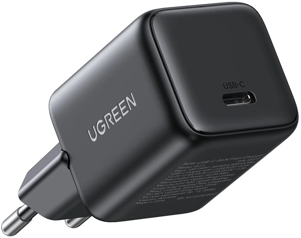 Ugreen Sieninis įkroviklis GaN 30W USB-C QC4+ PD3.0, juodas