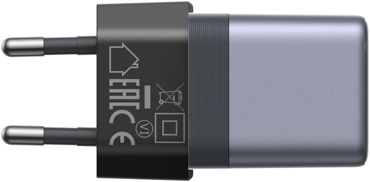 Ugreen Sieninis įkroviklis GaN 45W USB-C PD QC Nexode Air, pilkas