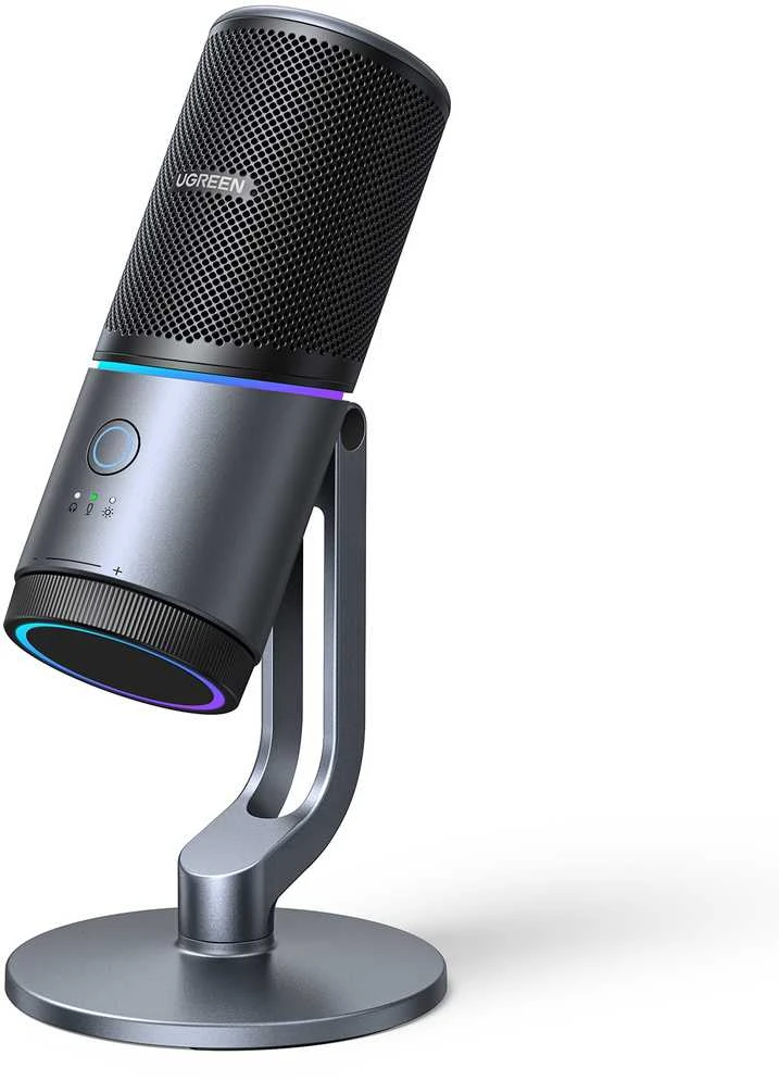 Ugreen Stalinis USB-C mikrofonas 24bit/96kHz su RGB apšvietimu