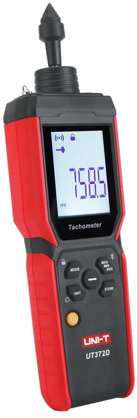 Uni-t Daugiafunkcis tachometras; kontaktinis, bekontaktis matavimas, m/ft/in konvertavimas; 10 grupių atmintis; Bluetooth