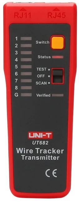 VIELOS PORŲ DETEKTORIUS SU KABELIŲ TESTERIU RJ-45 UT-682 UNI-T