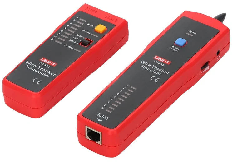 VIELOS PORŲ DETEKTORIUS SU KABELIŲ TESTERIU RJ-45 UT-682 UNI-T