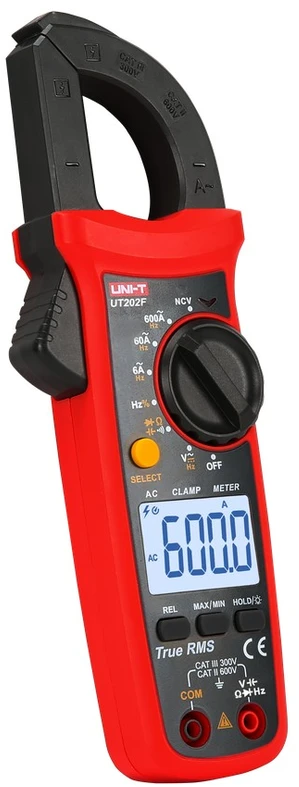 Uni-t Srovės matavimo replės UT202F,TRMS, NCV, 28mm, 600A, 600V AC/DC, su dažnio ir talpos matavimu
