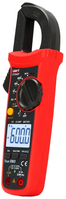 Uni-t Srovės matavimo replės UT202F,TRMS, NCV, 28mm, 600A, 600V AC/DC, su dažnio ir talpos matavimu