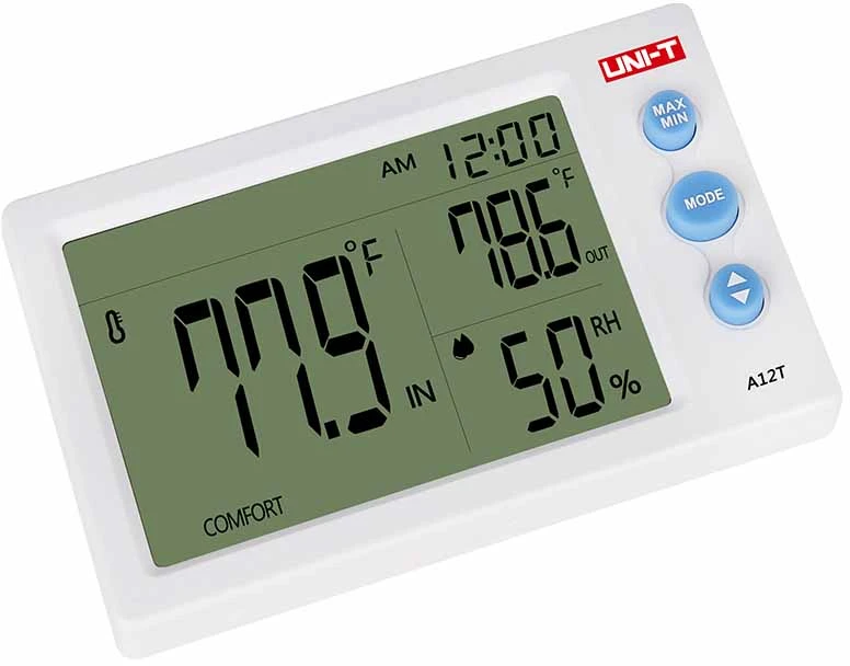 Temperatūros ir drėgmės matuoklis A12T /UNI-T/