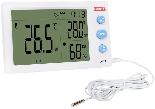 Temperatūros ir drėgmės matuoklis A12T /UNI-T/