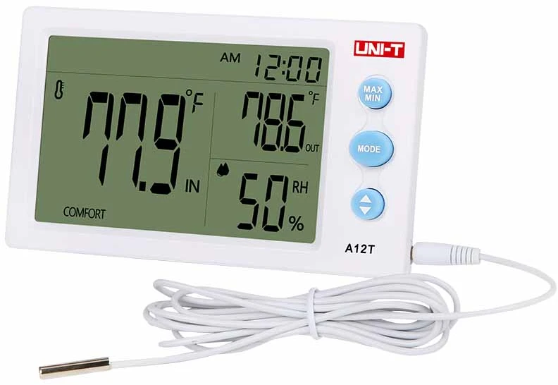 Temperatūros ir drėgmės matuoklis A12T /UNI-T/