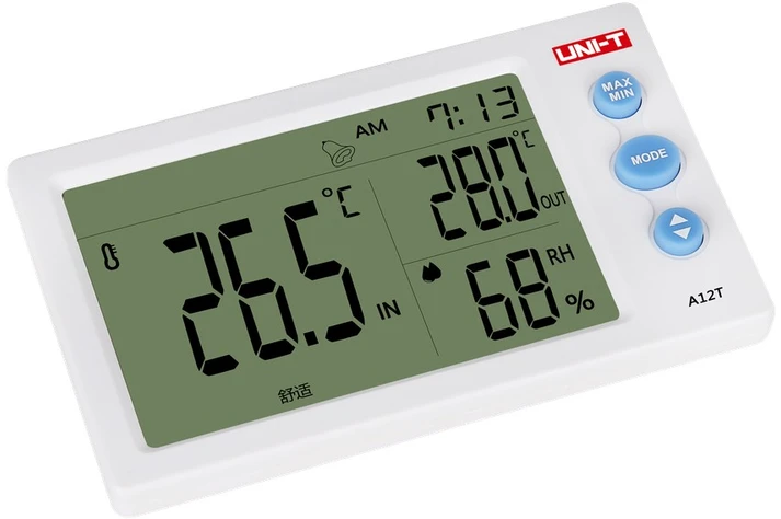 Temperatūros ir drėgmės matuoklis A12T /UNI-T/