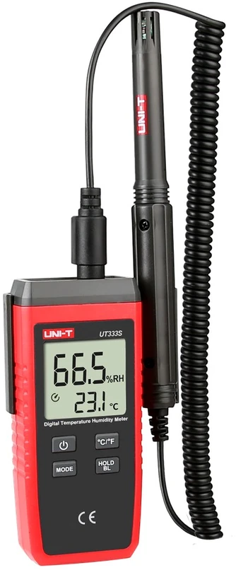 Uni-t termo-higrometras; 1x/s; -10÷60°C; 0÷100% sant. oro drėgmės; °C,°F
