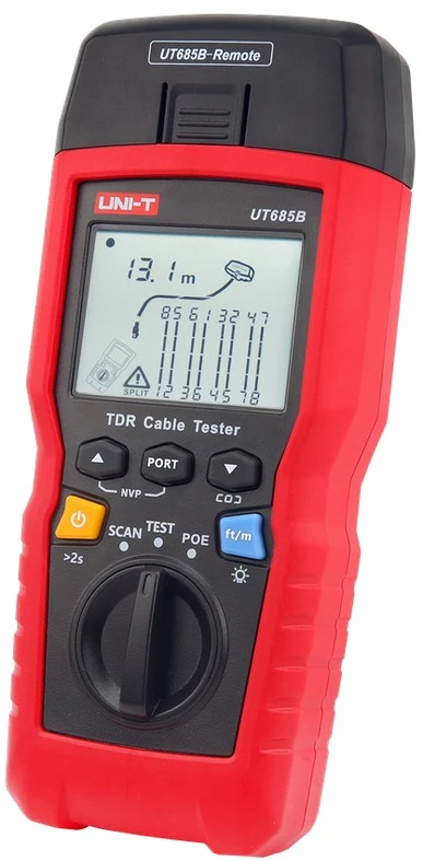 Uni-t Universalus tinklo kabelių testeris, RJ45, RJ11, coax , 500m, POE 802.3AF, 802.3 AT, 802.3BT, Ethernet portų testavimas; UNIT