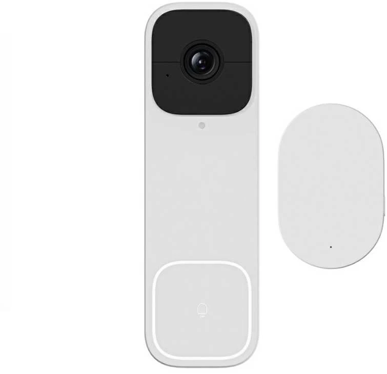 Woox Bevielis išmanusis Wi-Fi durų skambutis su vaizdo kamera 3MP, baltas, TUYA / Smart Life