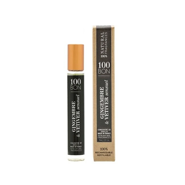 100 Bon Ginger and Vetiver Sensual Vanduo kvepiantys unisex kvepalai 15 ml Miniatiūriniai unisex kvepalai