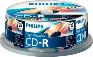 Philips CD-R 800 MB 40x 25 vnt (CR8D8NB25/00)