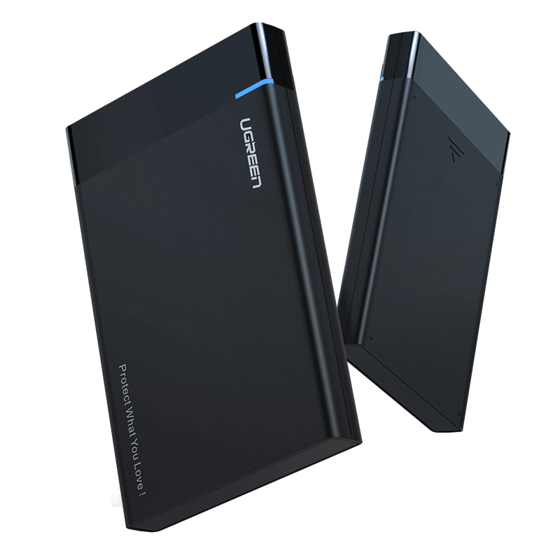 2.5 colio išorinis HDD / SSD korpusas UGREEN US221, SATA 3.0, USB-C, 50 cm (juodas)